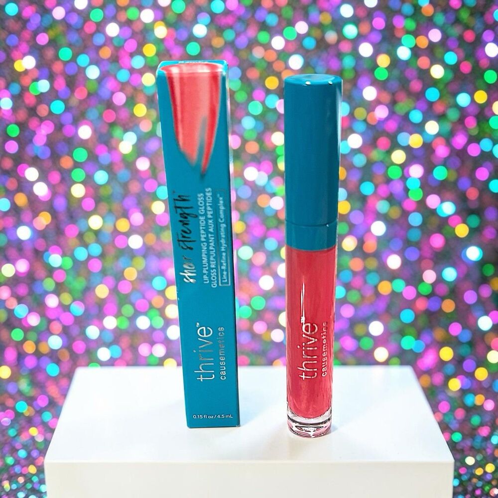 THRIVE CAUSEMETICS Sheer Strength Lip Plumping Peptide Gloss In Bamby 0.15 fl oz